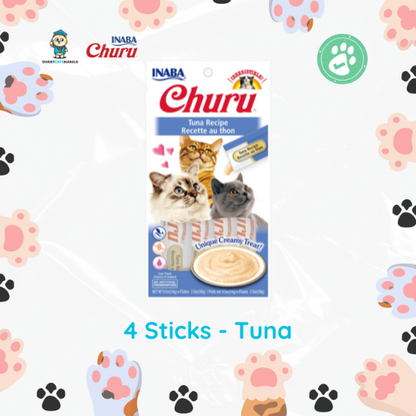 Inaba Churu Cat Treat – 14g x 4 Tubes | Creamy Tuna & Chicken Flavors