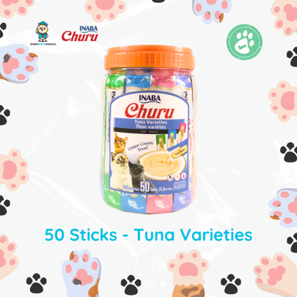 Inaba Churu Cat Treat – 14g x 50 Tubes | Bulk Value Pack for Multi-Cat Homes