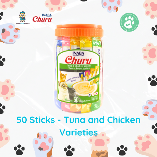 Inaba Churu Cat Treat – 14g x 50 Tubes | Bulk Value Pack for Multi-Cat Homes