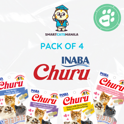Inaba Churu Cat Treat – 14g x 4 Tubes | Creamy Tuna & Chicken Flavors