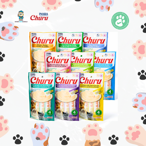 Inaba Churu Cat Treat – 14g x 4 Tubes | Creamy Tuna & Chicken Flavors