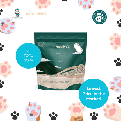 Nurture Pro Tofu Cat Litter – Natural, Clumping, and Dust-Free (2.5kg / 7L)