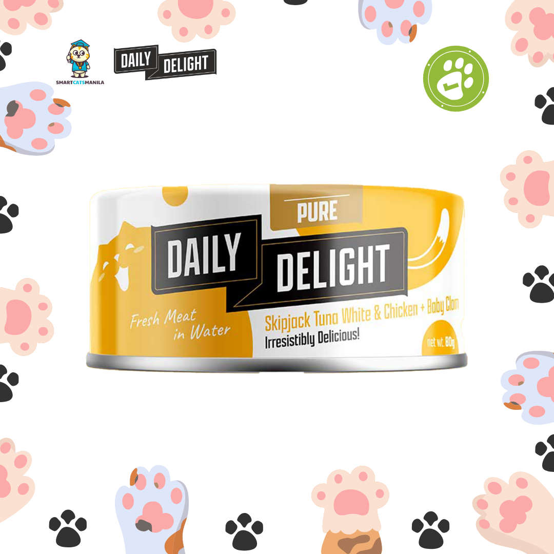 Daily Delight Pure Series – Skipjack Tuna White & Chicken Wet Cat Food (80g)