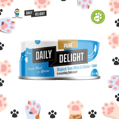 Daily Delight Pure Series – Skipjack Tuna White & Chicken Wet Cat Food (80g)
