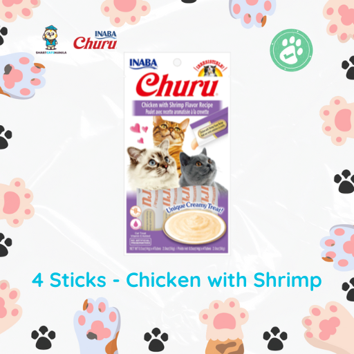 Inaba Churu Cat Treat – 14g x 4 Tubes | Creamy Tuna & Chicken Flavors