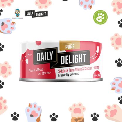 Daily Delight Pure Series – Skipjack Tuna White & Chicken Wet Cat Food (80g)