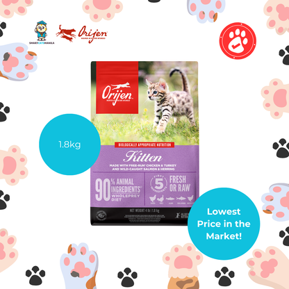 Orijen Kitten Food – 340g / 1.8kg / 5.4kg