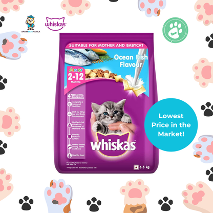 Whiskas Junior Dry Cat Food – Ocean Fish Flavor 6.5kg